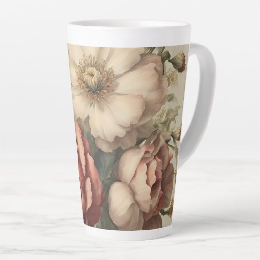 Vintages Blumendesign Milchtasse (Rechte Ecke)