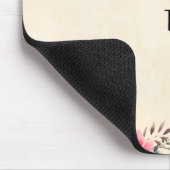 Vintages Blumendesign mit Text Mousepad (Ecke)