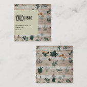 Vintages Blumendiagramm Quadratische Visitenkarte (Vorne/Hinten)