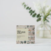 Vintages Blumendiagramm Quadratische Visitenkarte (Stehend Vorderseite)