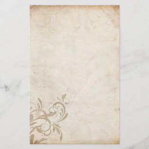 Vintages Blumenentwurfs-Briefpapier Briefpapier