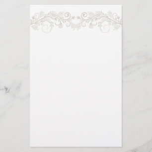 Vintages Blumenentwurfs-Briefpapier Briefpapier