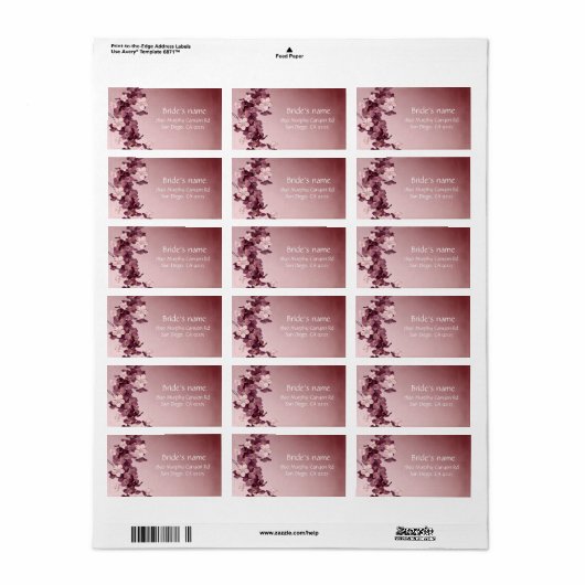 Vintages Blumengarten Adressaufkleber (Vorne)