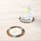 Vintages Blumengarten Herbstliche Rose Hochzeit im Untersetzer (Vor Ort)