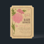 Vintages Blumengarten Party Kinderdusche laden ein Einladung<br><div class="desc">Schönes rustikales Design mit schicker Mädchendusche, inspiriert durch eine Vintage Blume Samenpackung, perfekt für eine Frühjahr- oder Sommerdusche. Das Einladungs-Design beinhaltet eine Vintage Blumenbilderabbilderung, die in einer koordinierenden Mischung von Schriftart mit einem niedlichen, handgezeichneten Banner, der sagt, IT'S A GIRL! Ein schönes Design für eine rustikale Landschaft Vintage Themendusche. Klicken...</div>