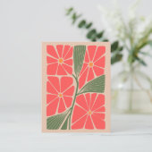 Vintages Blumengartendesign Postkarte (Stehend Vorderseite)