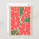 Vintages Blumengartendesign Postkarte (Vorne/Hinten)