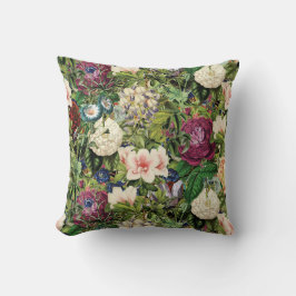 Vintages Blumengartenmuster Kissen