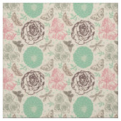 Vintages Blumengartenmuster Stoff (Muster)