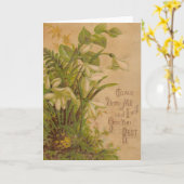 Vintages Blumengebet-Zitat Karte (Gelbe Blume)