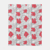 Vintages Blumengeflecht Mitte des 40er Jahrhundert Fleecedecke (Vorderseite)