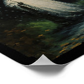 Vintages Blumengeistenhaus im Wald Poster (Ecke)