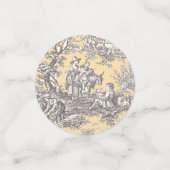 Vintages blumengelbes graues Spielzeug Konfetti (Klein Vorderseite)