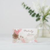 Vintages Blumengeschäft Visitenkarte (Stehend Vorderseite)