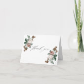 Vintages blumengeschichtliches Foto Dankeschön-Kar Karte (Vorderseite)