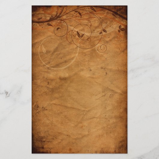 Vintages Blumengeschirr Briefpapier (Vorderseite)