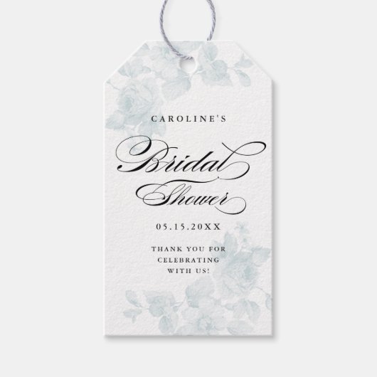 Vintages blumengeschmücktes Brautparty | Geschenkm Geschenkanhänger (Vorderseite)