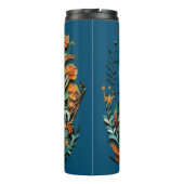 Vintages, blumengeschmücktes Design Thermosbecher (Rückseite)