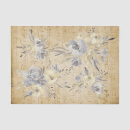 Vintages blumengeschmücktes Musikblatt Seidenpapier