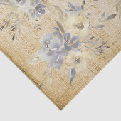 Vintages blumengeschmücktes Musikblatt Seidenpapier (Ausschnitt)