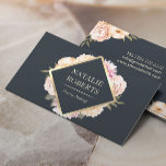 Vintages Blumengesteck Künstlerischer Friseur Salo Visitenkarte<br><div class="desc">Makeup Artist Hair Salon Vintag floral Dusty Blue Visitenkarten.</div>