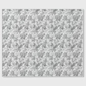 Vintages Blumengestein Chinoiserie Geschenkpapier (Flach)