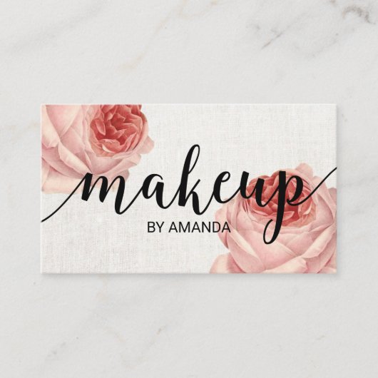 Vintages Blumengestein Kunstmuseum Beauty Salon Visitenkarte (Vorderseite)