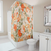 Vintages Blumengewebe Duschvorhang (Beispiel)