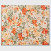 Vintages Blumengewebe Geschenkpapier (Flach)