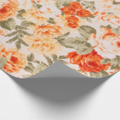 Vintages Blumengewebe Geschenkpapier (Ecke)