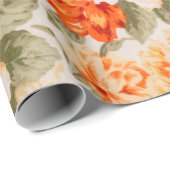 Vintages Blumengewebe Geschenkpapier (Rolleneckpunkt)