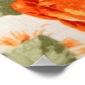 Vintages Blumengewebe Poster (Ecke)