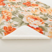 Vintages Blumengewebe Sherpadecke (3/4)