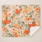 Vintages Blumengewebe Sherpadecke (Vorderseite (Horizontal))