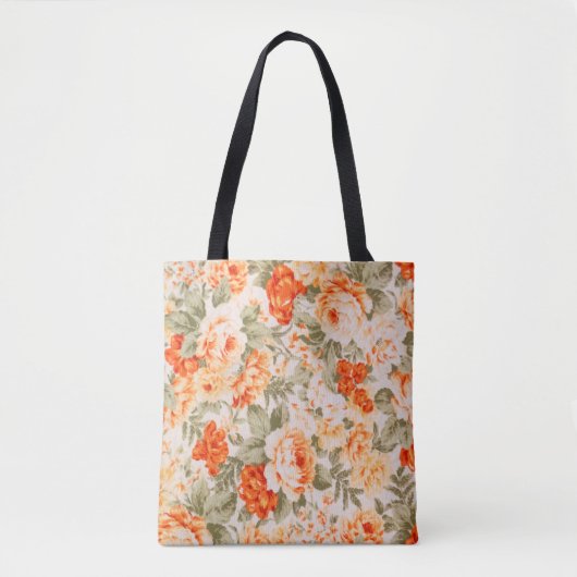 Vintages Blumengewebe Tasche (Vorderseite)