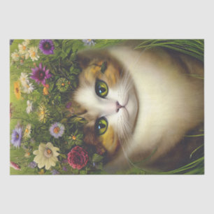 Vintages Blumengewebe, Tissue for Decoupage Seidenpapier