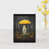 Vintages Blumenghost Halloween Gothic Ghost Dark F Karte (Gelbe Blume)