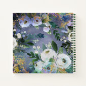 Vintages Blumengrau Notizblock (Rückseite)