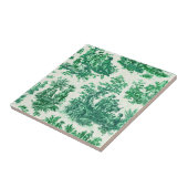 Vintages Blumengrün-Jouilmonogramm Fliese (Seite)