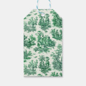 Vintages Blumengrün-Jouilmonogramm Geschenkanhänger (Rückseite)