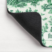 Vintages Blumengrün-Jouilmonogramm Mousepad (Ecke)