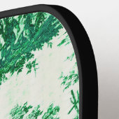 Vintages Blumengrün-Jouilmonogramm Pickleball Schläger (Linke Seite)