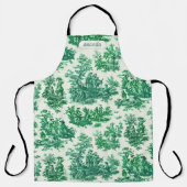 Vintages Blumengrün-Jouilmonogramm Schürze (Vorderseite)