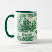 Vintages Blumengrün-Jouilmonogramm Tasse (Links)