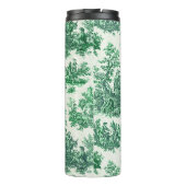 Vintages Blumengrün-Jouilmonogramm Thermosbecher (Rückseite)