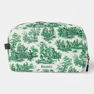 Vintages Blumengrün-Jouilmonogramm Waschbeutel