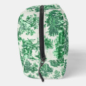 Vintages Blumengrün-Jouilmonogramm Waschbeutel (Rechts)