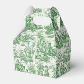 Vintages, blumengrünes Brautparty, Geschenkschachtel (Rückseite)