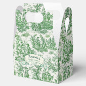 Vintages, blumengrünes Brautparty, Geschenkschachtel (Geöffnet)