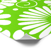 Vintages blumengrünes Poster (Ecke)